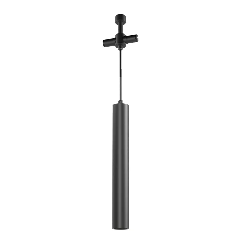 Suspensie decorativă cilindrică XJOINT aparent, 6 W, 3000K, 24°, CRI 90, 48V DC, negru sablat — XJ14WW CCW SBK